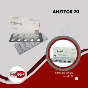 Anzitor 20 tablet packaging for cholesterol management