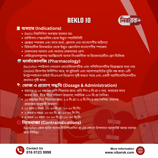 BEKLO 10 – Powerful Muscle Stiffness Relief for Neurological Conditions