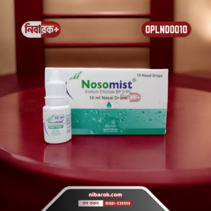 Nosomist 10 ml Nasal Drop: Sodium Chloride solution for nasal congestion relief.