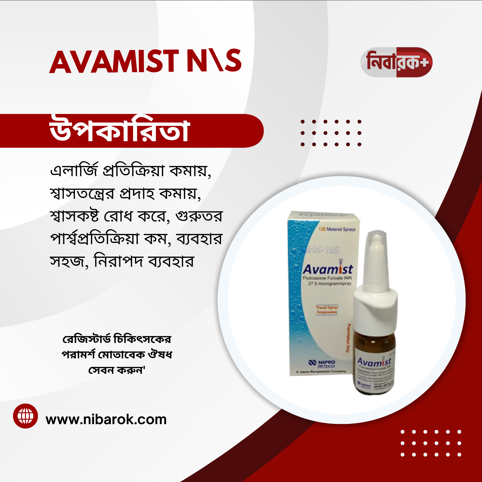 Fluticasone Furoate in AVAMIST Nasal Spray