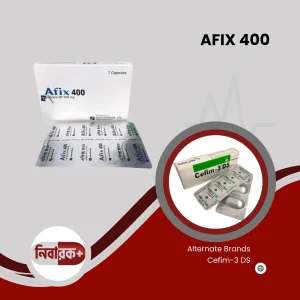 AFIX 400 mg antibiotic bottle by Aristopharma