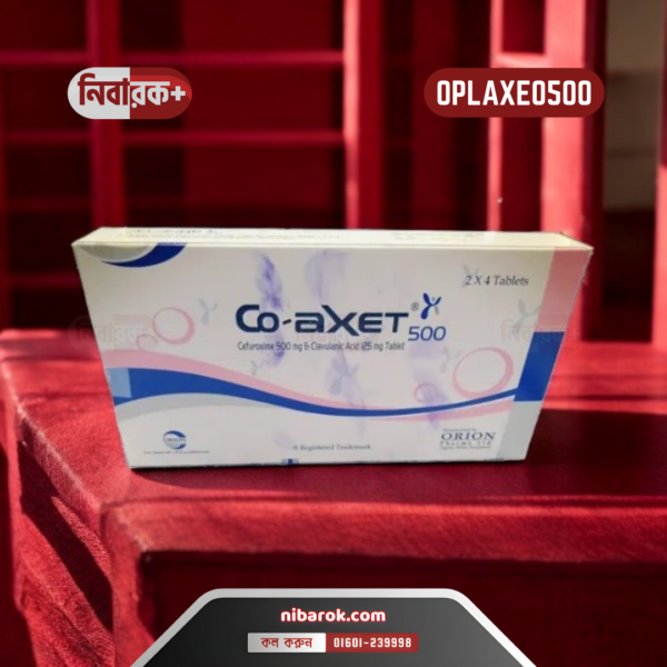 Packaging of Co-Axet 500 tablets.