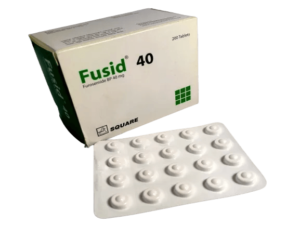 Fusid 40mg tablets in blister packaging.