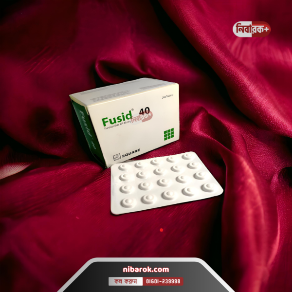 Fusid 40mg tablets in blister packaging.