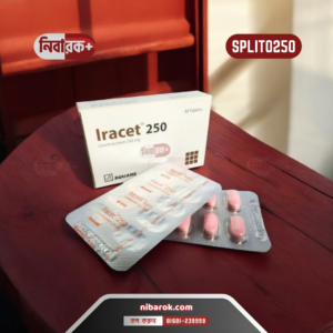 A digital image showcasing a blister pack of Iracet 250 tablets.