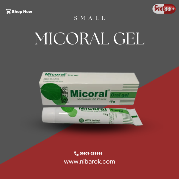 Tube of Micoral Gel with packaging, used for antifungal treatment.