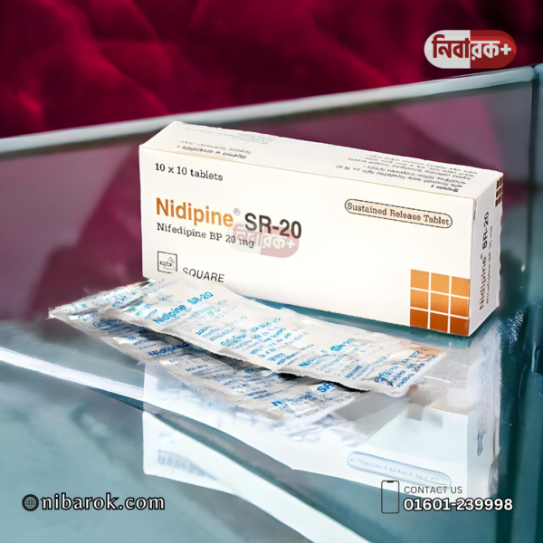 Image of a blister pack of Nidipine SR tablets.