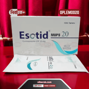 Esotid MUPS 20 Tablet, Opsonin Pharma Limited, Esomeprazole 20 mg, used for GERD and acid-related conditions.