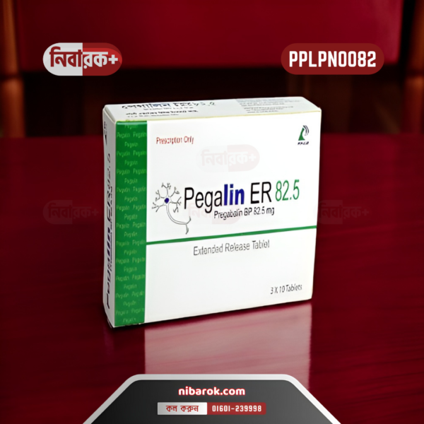 Blister pack of Pegalin ER 82.5 mg tablets.