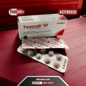 Tenocab 50 tablet strip with visible dosage information.