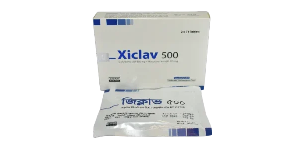 Image depicting Xiclav 500 Tablet with its generic composition