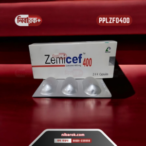 Box of Zemicef 400 Cefixime capsules.