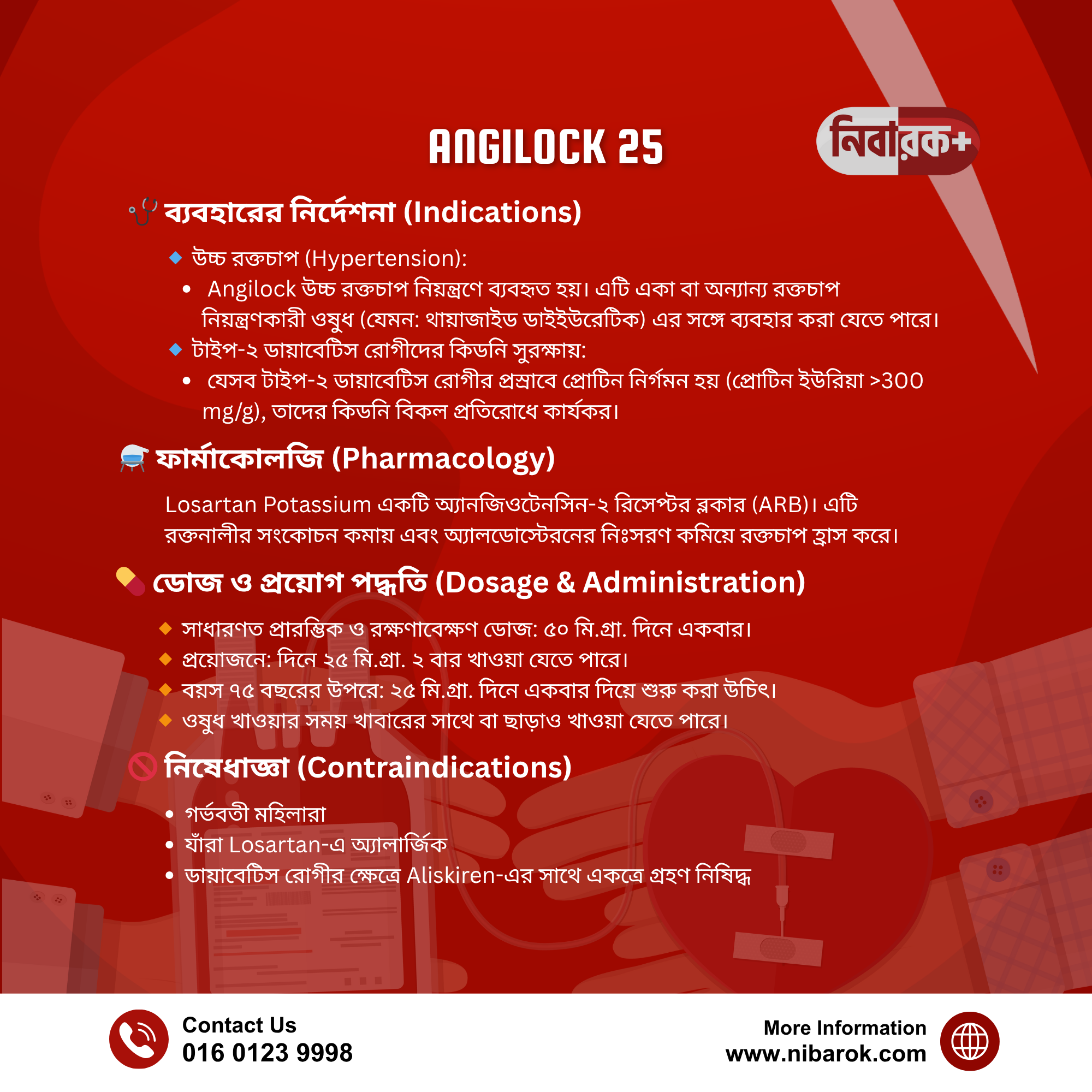 ANGILOCK 25 – Losartan Potassium for Hypertension