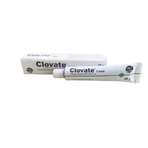 Clovate 10 Cream tube on a white background"