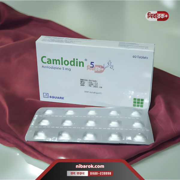 Camlodin 5 extended-release tablet blister pack.