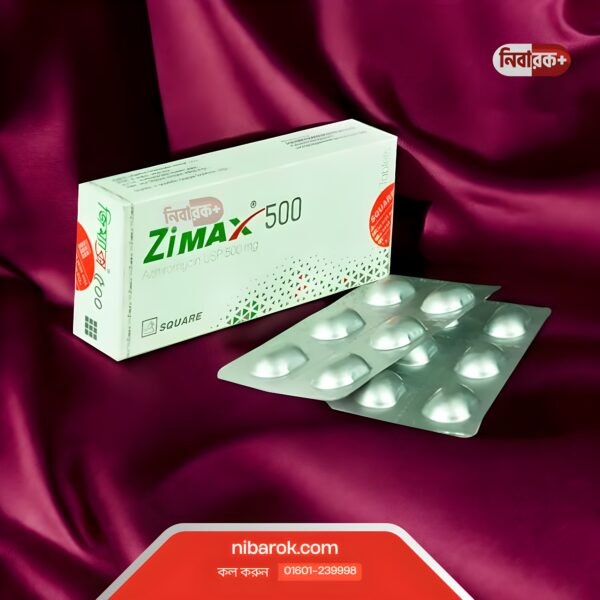 Zimax 500 tablet pack by Square Pharmaceuticals Limited.