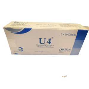 U4 tablets by Orion Pharma Ltd., used for treating depression and anxiety, displayed in a blister pack.