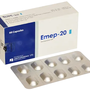 Emep-20 capsules in blister packaging, manufactured by Aristopharma Ltd