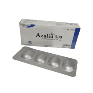 Image of Azalid 500 mg tablet pack, manufactured by Orion Pharma Ltd.