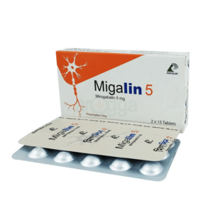 Migalin 5 Tablet Packaging with 5mg Mirogabalin Besylate by Popular Pharmaceuticals Ltd.