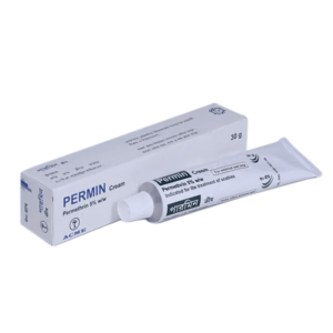 Permin 30 Cream - Antiparasitic cream for scabies and lice infections, 30gm tube from ACME Laboratories.