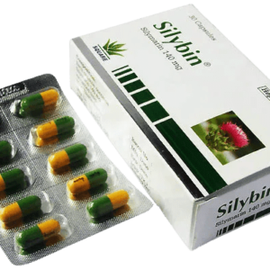 Silybin 140mg capsule packaging with dosage details from Square Pharmaceuticals.