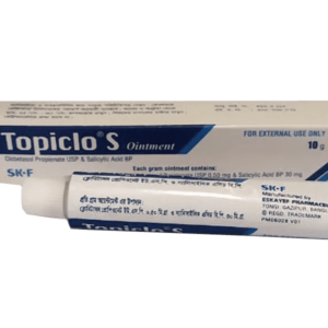 "Topiclo-S Ointment - Clobetasol Propionate and Salicylic Acid for psoriasis and eczema treatment."