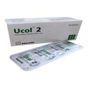 Ucol 2 tablet in packaging by Square Pharmaceuticals, used for treating overactive bladder.