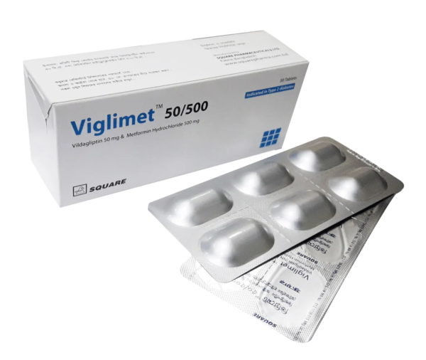 Viglimet 50/500 Tablet (Vildagliptin and Metformin), Square Pharmaceuticals