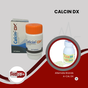 CALCIN DX tablet strip front view with visible branding