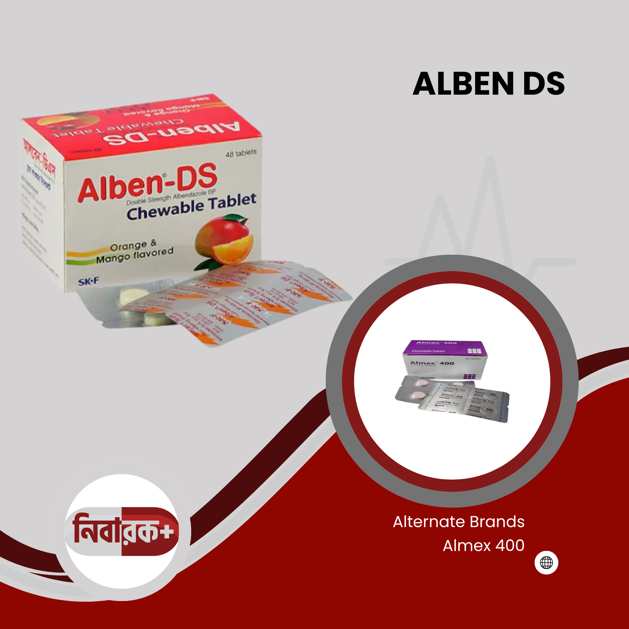 ALBEN DS deworming tablet 400mg