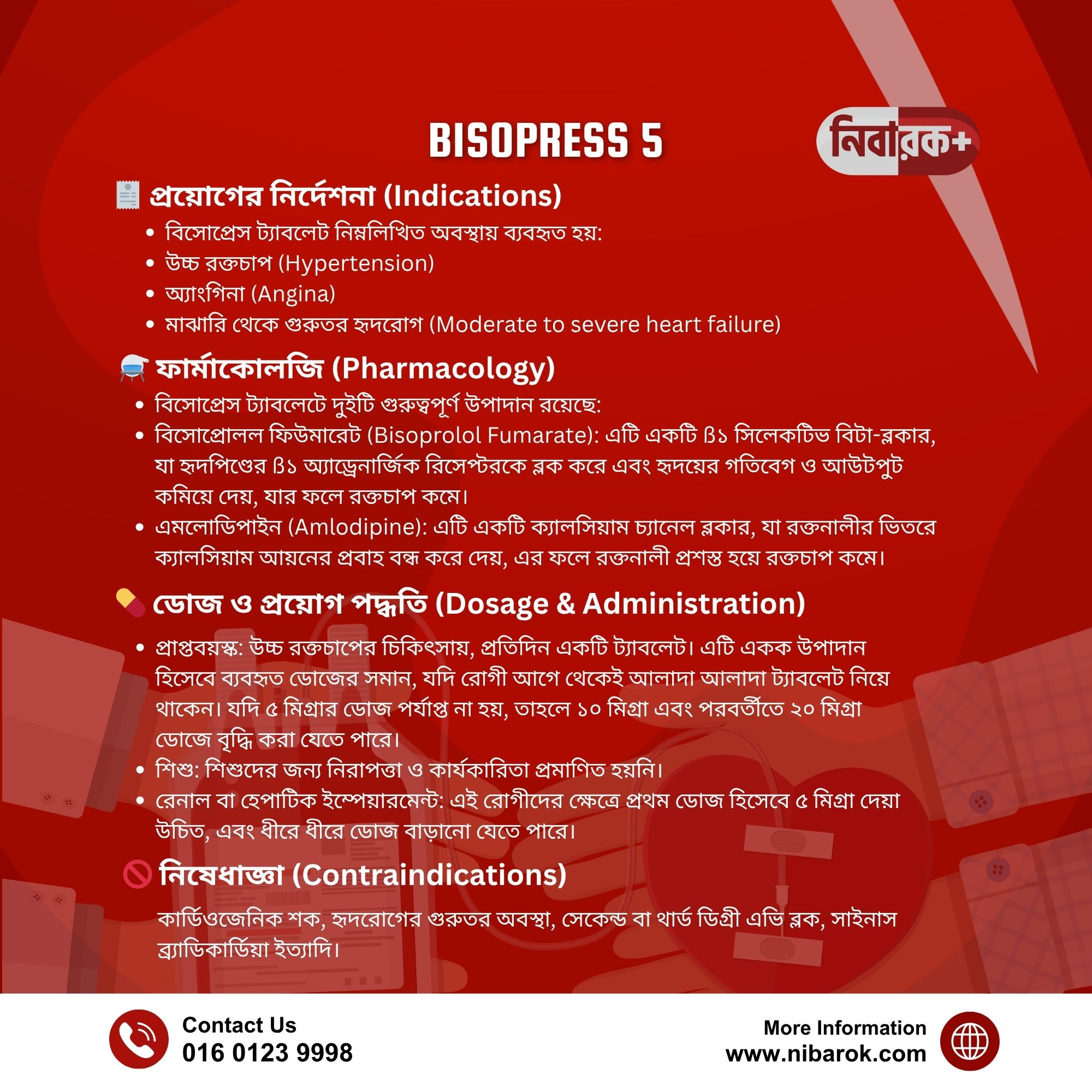 Bisopress 5 for Heart Health and Blood Pressure