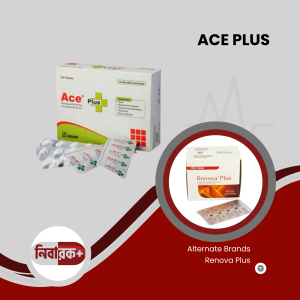 ACE PLUS tablet strip front view