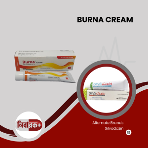 BURNA CREAM tube front view with visible branding