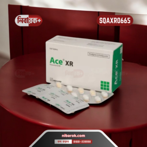 Ace XR extended-release Paracetamol 665mg tablets for pain and fever relief.