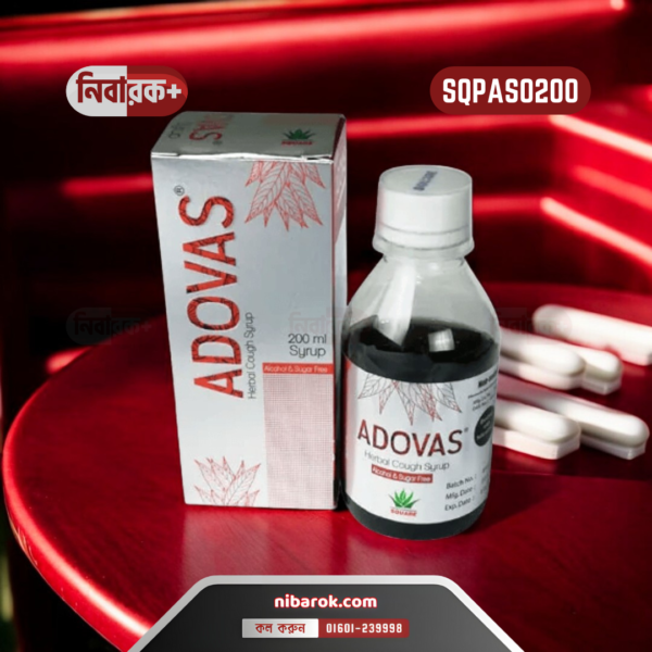 Adovas 200 ml Herbal Cough Syrup - Square Pharmaceuticals"