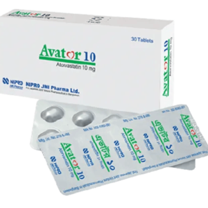 Avator 10 tablet box with 10 mg Atorvastatin Calcium by Nipro JMI Pharma Ltd.