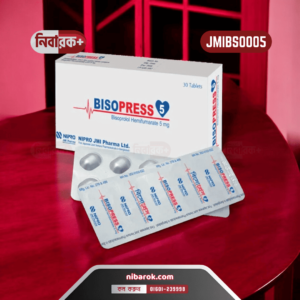 Bisopress 5 Tablet – A selective beta-1 blocker for hypertension, angina, and heart failure, 5mg by Nipro JMI Pharma Ltd."