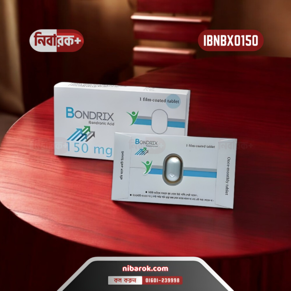 Bondrix 150 mg tablet packaging by The IBN SINA Pharmaceutical Industry Ltd., used for osteoporosis treatment and fracture prevention.