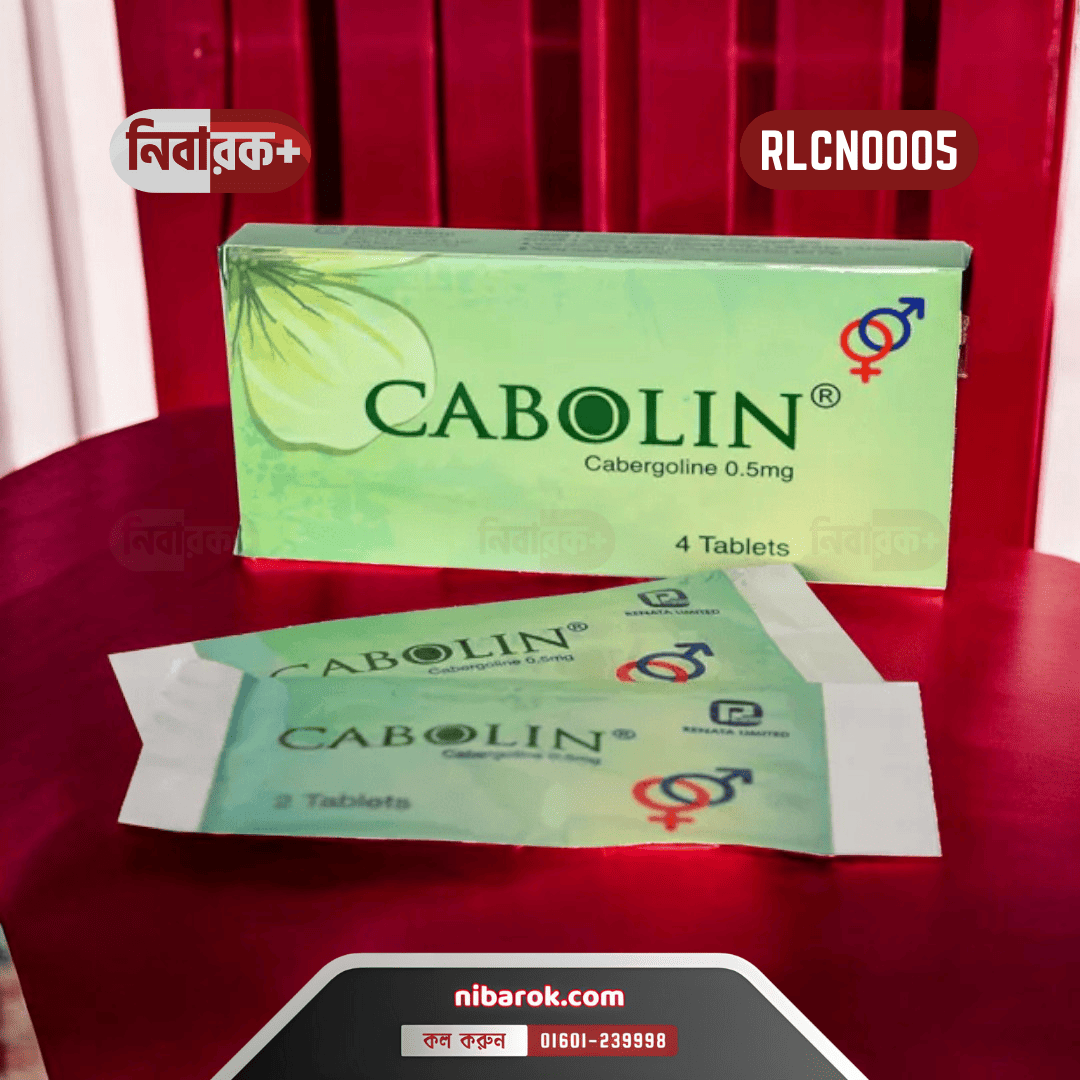 CABOLIN tablet ingredient breakdown and benefits graphic