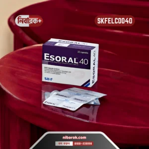 Esoral 40 Capsule (Esomeprazole 40mg) in original packaging by SK+F Pharmaceuticals.