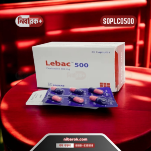 Lebac 500 capsule packaging with Square Pharmaceuticals branding