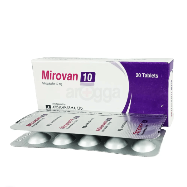 Mirovan 10 mg tablets for neuropathic pain relief.