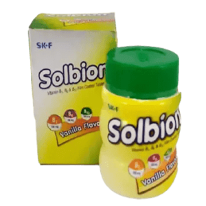 A blister pack of Solbion tablets, containing essential B vitamins for nerve health and energy production.