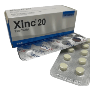 Image of Xinc 20 Zinc Sulfate Monohydrate 20mg tablet box by Eskayef Pharmaceuticals Ltd.