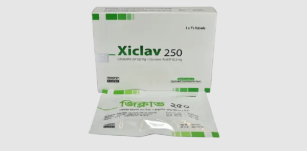 Xiclav 250 packaging of Ziska Pharmaceuticals Limited with dosage information