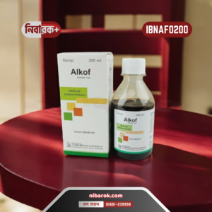 Alkof 200ml Cough Syrup Bottle in front of a plain background