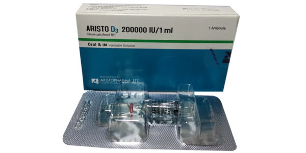 Aristo D3 - IM Injection 1ml ampoule containing 200000 IU of Vitamin D3 by Aristopharma