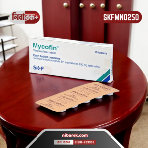 Mycofin 250 mg tablet for fungal infection treatment, by SK+F Pharmaceuticals.