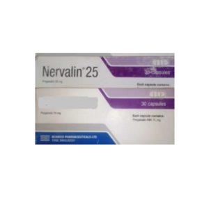 Nervalin 25 mg Capsule - Effective treatment for neuropathic pain and seizure management."